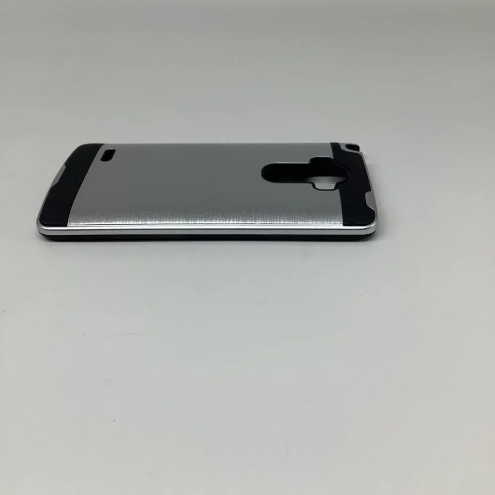 For LG‎ G Stylo LS770 Black Brushed Hybrid Case Cover